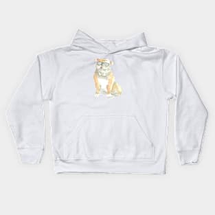 Archie the Cool British Bulldog Kids Hoodie